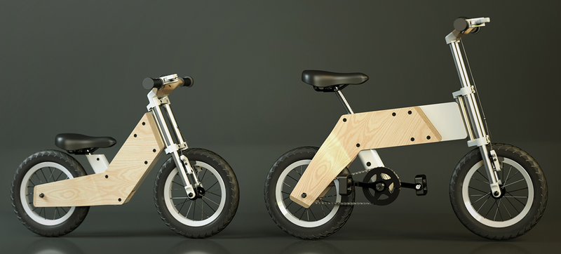 Illustration for article titled A Flippable Frame Lets This Bike Grow With Your Kids
